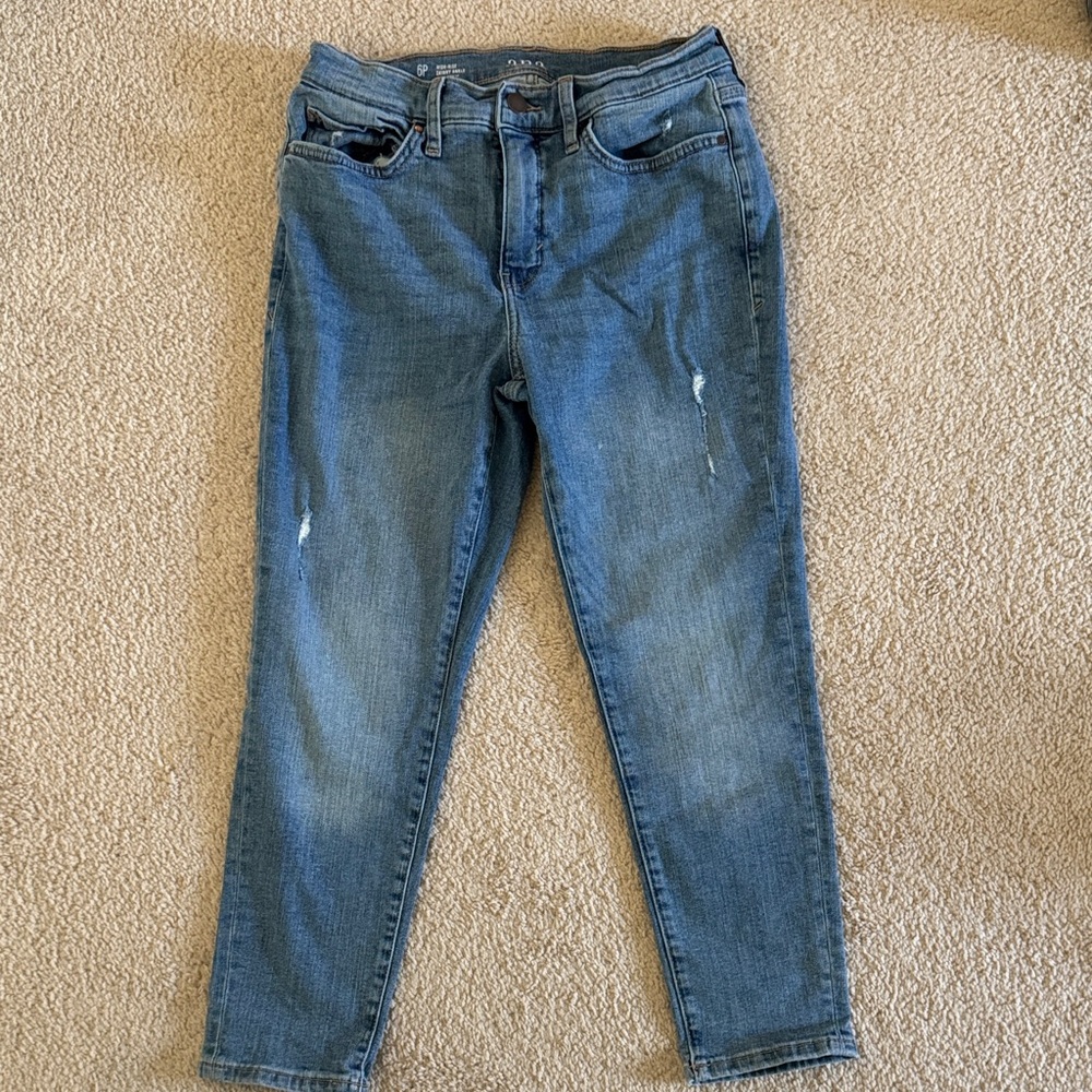 Women's High Rise Skinny Ankle Blue Jeans